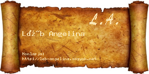 Léb Angelina névjegykártya